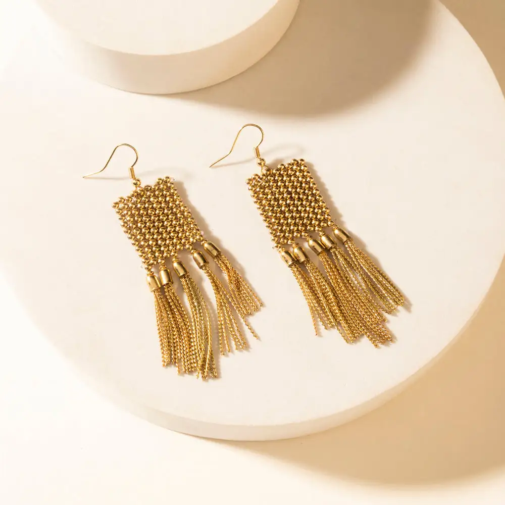 Graceful Classic Artful Tassel Earrings