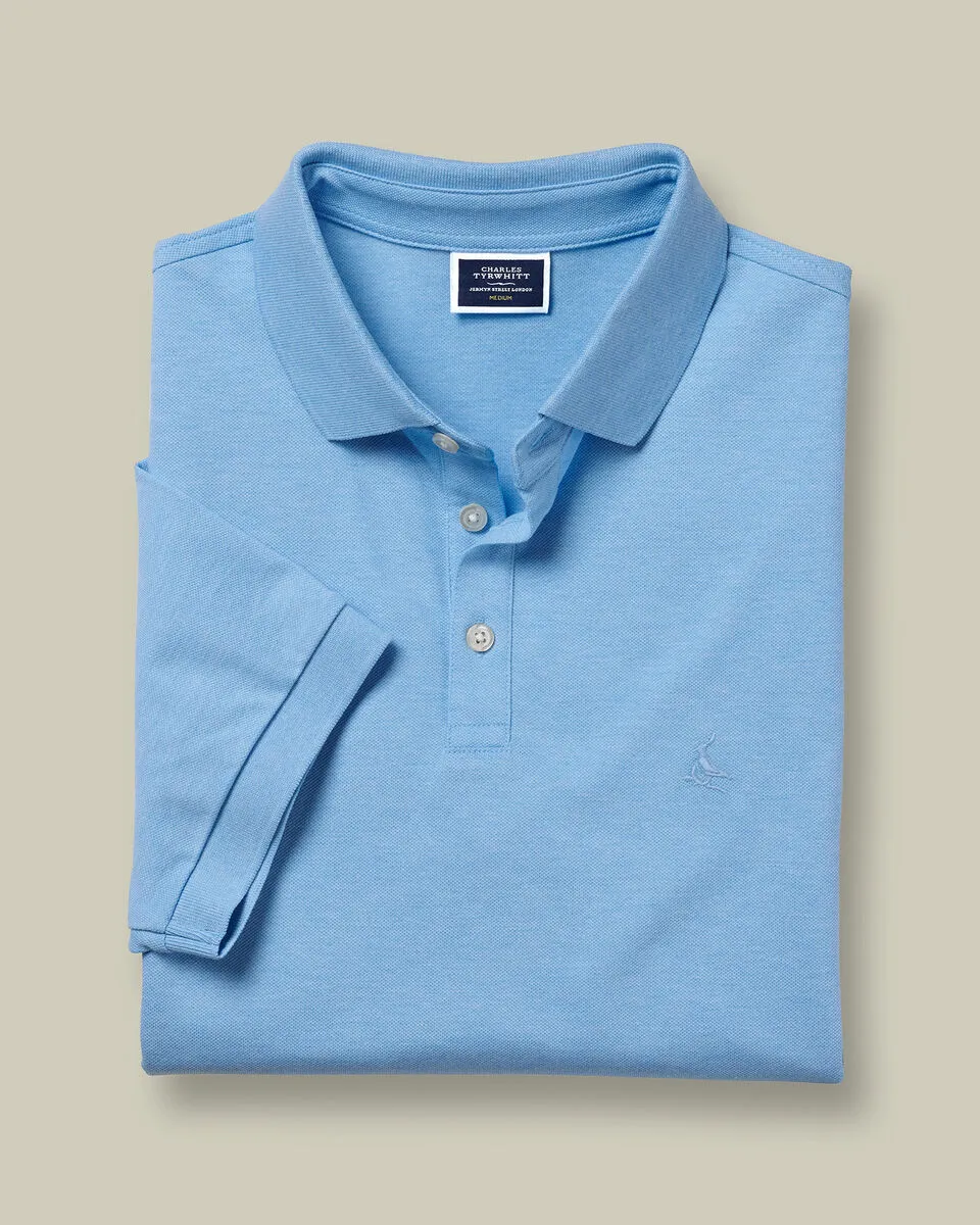 Men'S Casual Business POLO Shirt, Breathable Pique Fabric