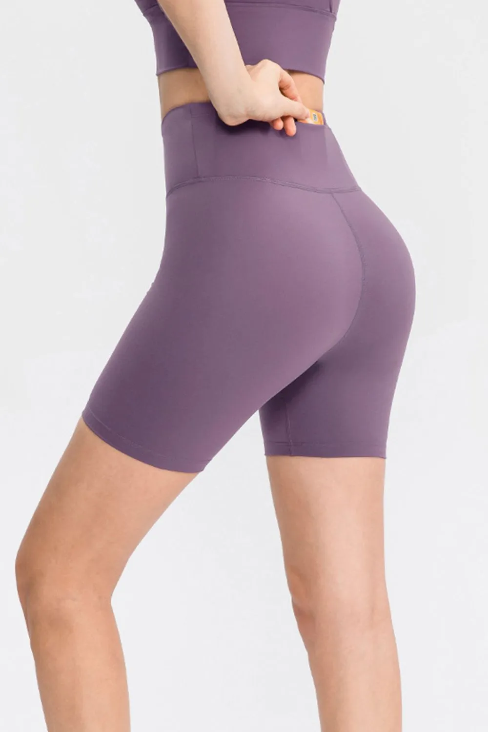 Stretch Wide Waistband Sports Shorts