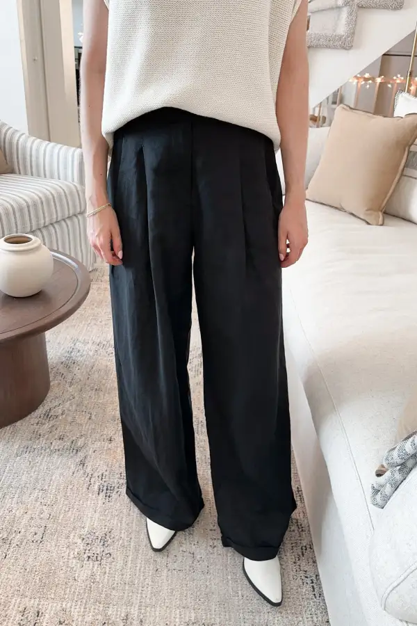 Soft Linen Blend Trousers