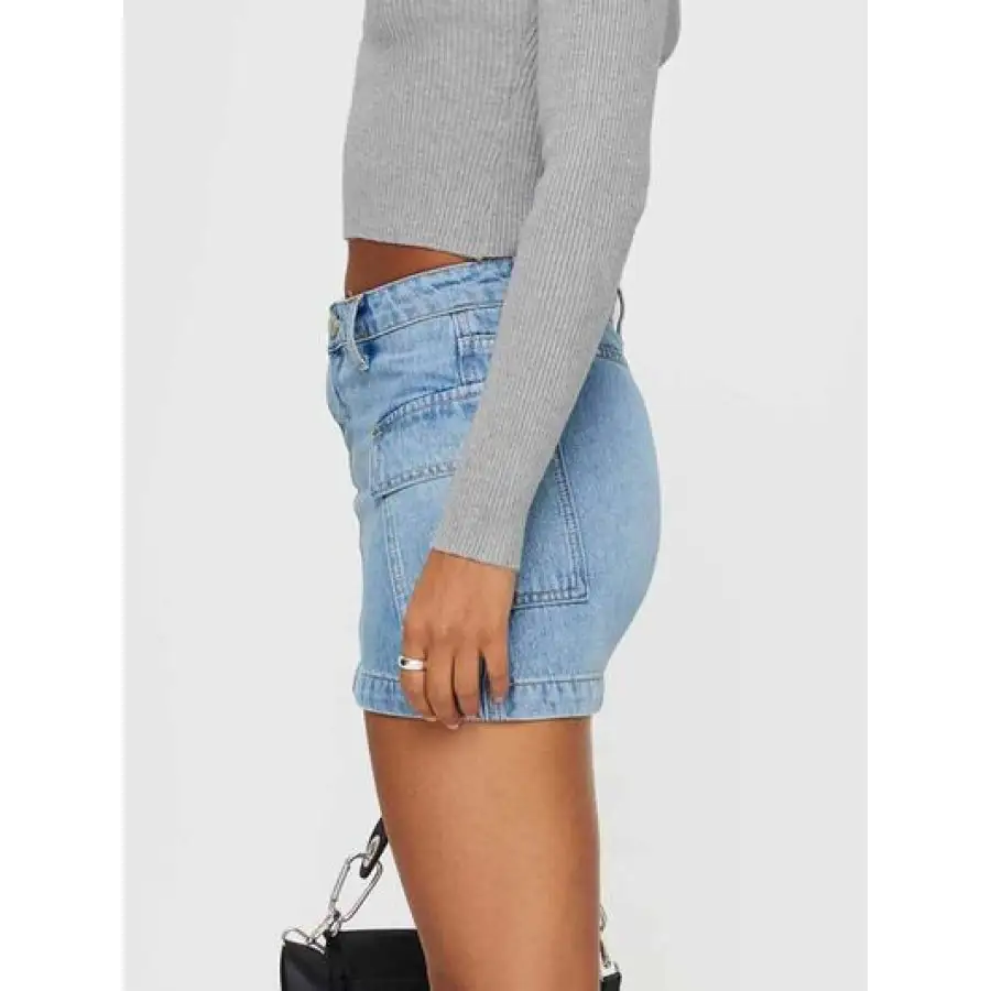 Mini Cargo Denim Skirt with Pockets
