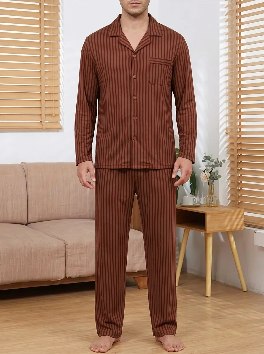 Striped Men's Pajama Set
