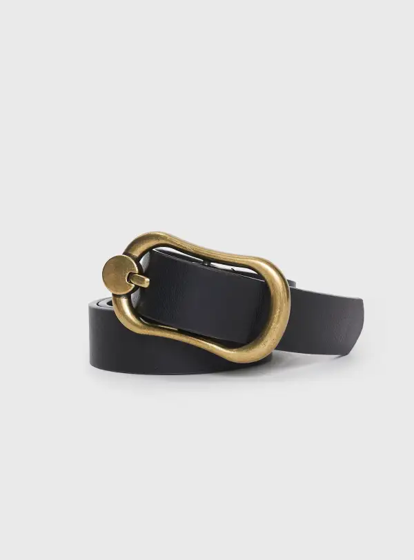 Buckle Faux Leather Wardrobe Accent Belt