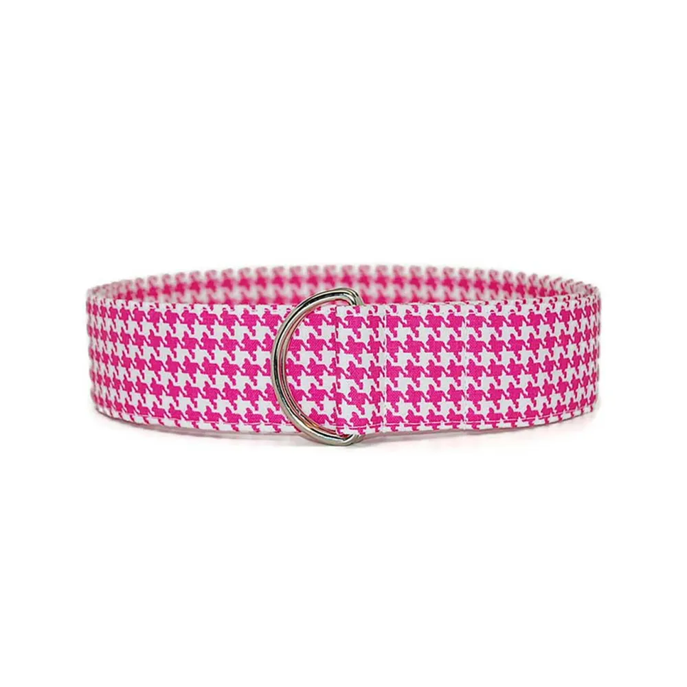 Houndstooth D-Ring Cotton Belt