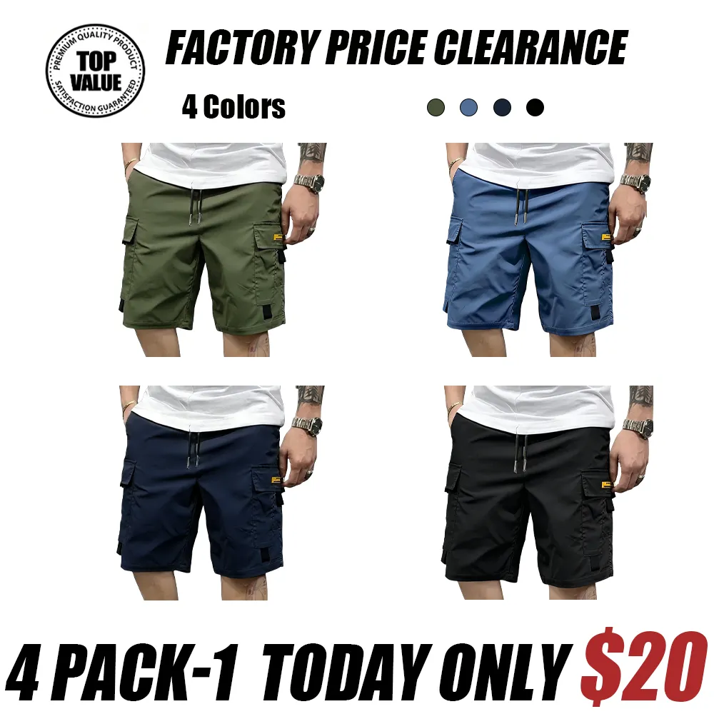 Men'S Multi-Pocket Cargo Shorts