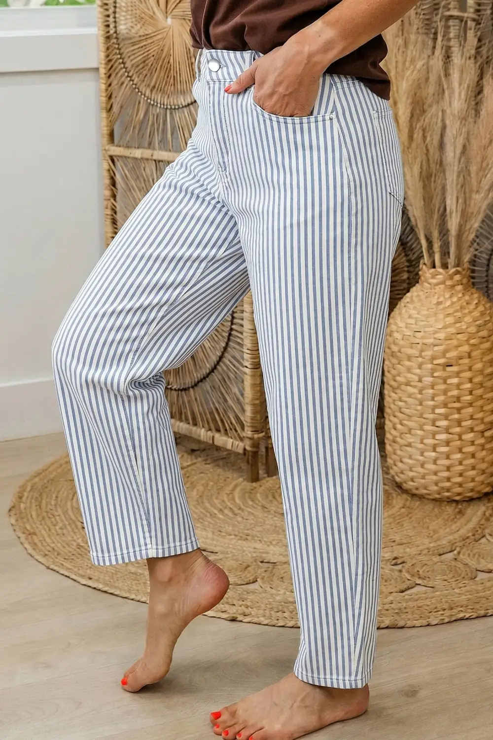 Barrel Leg Denim Jeans