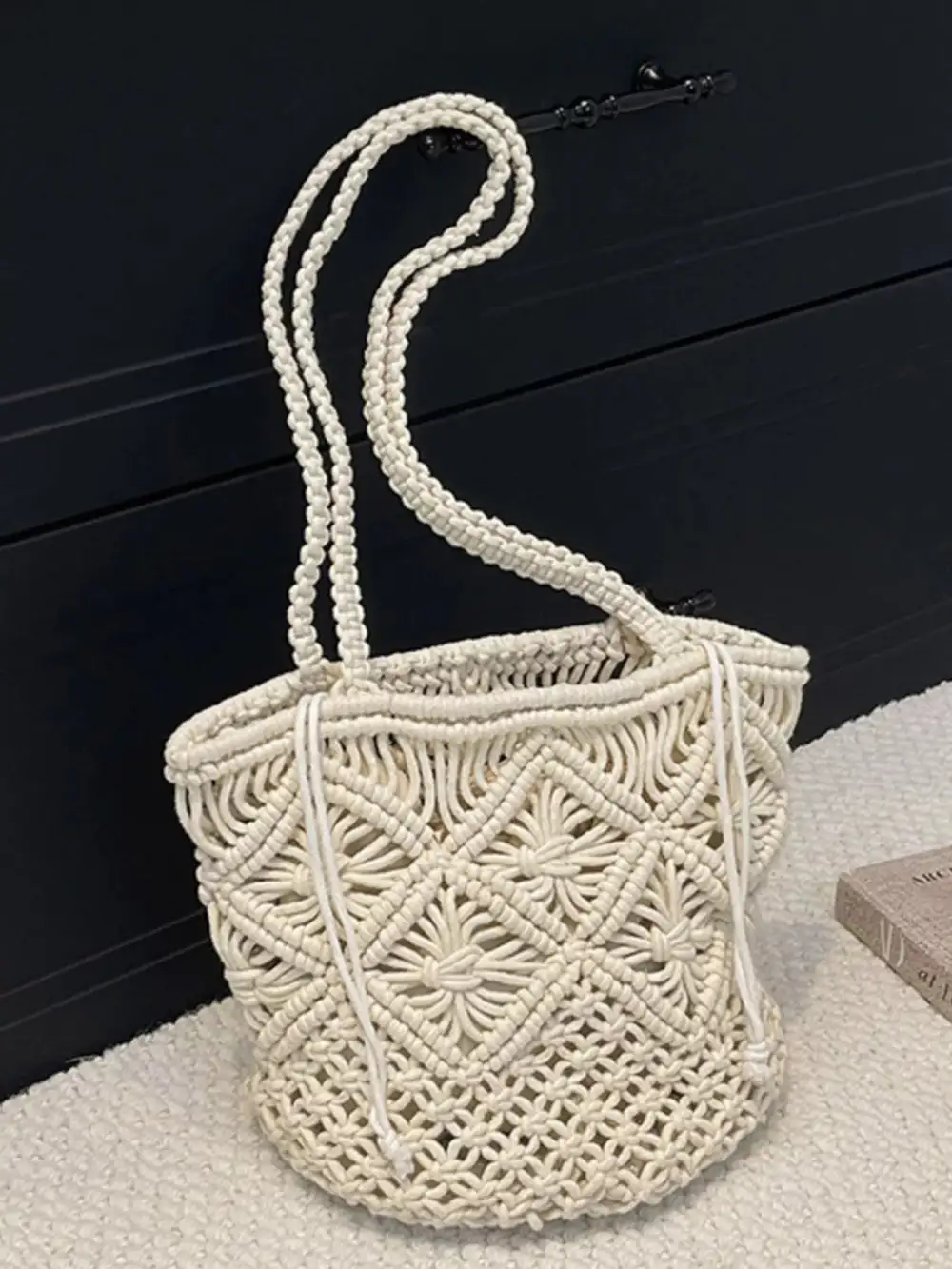 Crochet Bucket Shoulder Bag