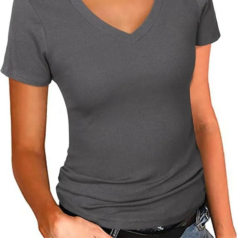 V-Neck Long Sleeve Top