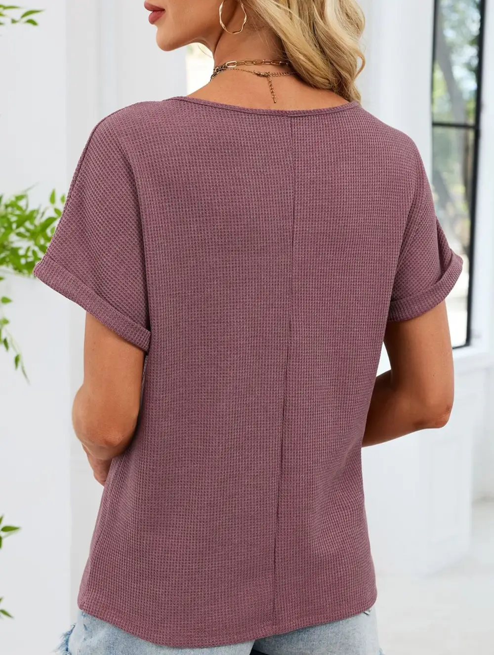 Lace Trimmed Loose Fitting Tee
