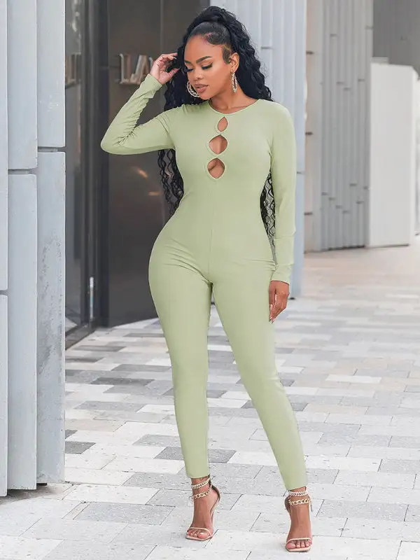 Clean Slim Fit Hip Lifting Jumpsuit