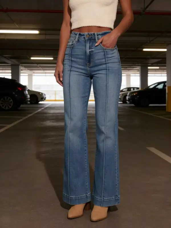 Everyday High Waist Flare Leg Denim Jeans