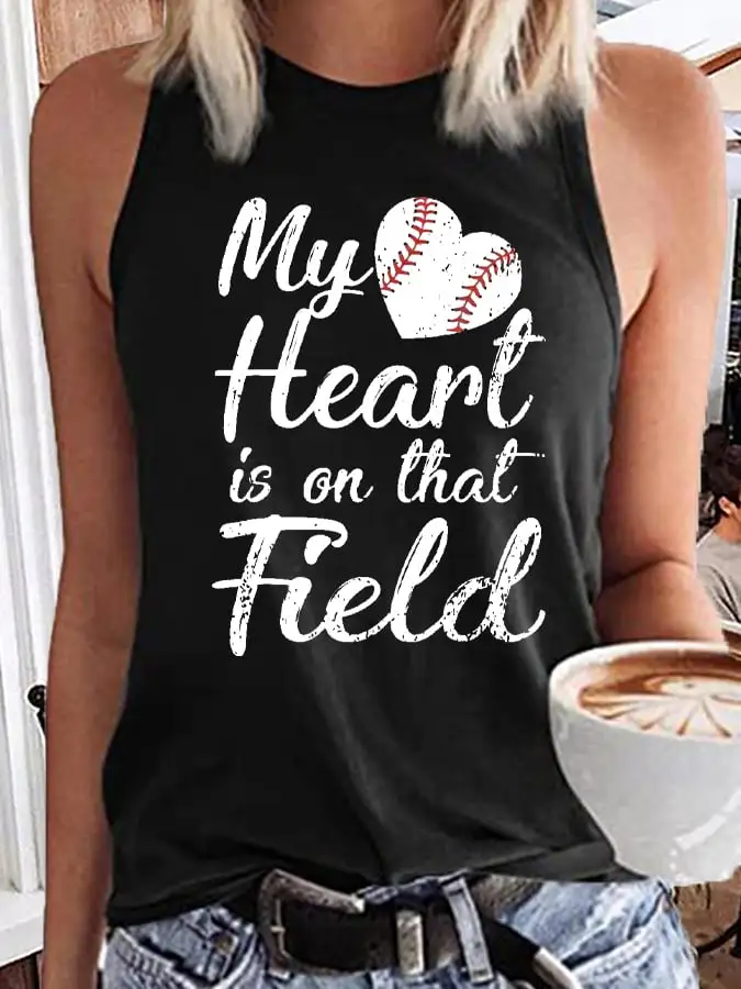 Men's My Heart Is On That Field Print Vest