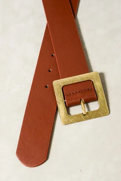 Oversized Square Buckle Belt
