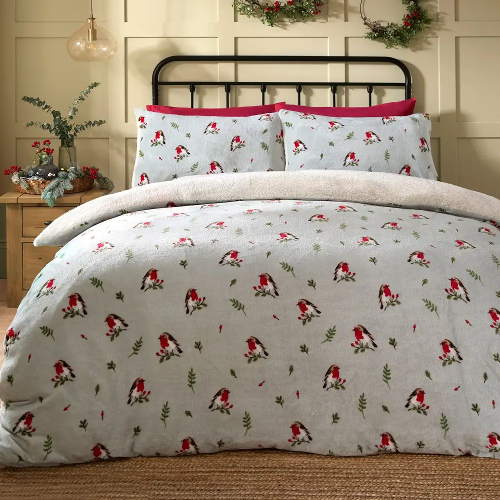 Modern Bedroom Reversible Plain Duvet Cover Set