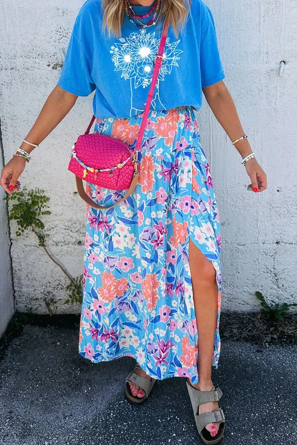 Draped Calm Printed Skirt