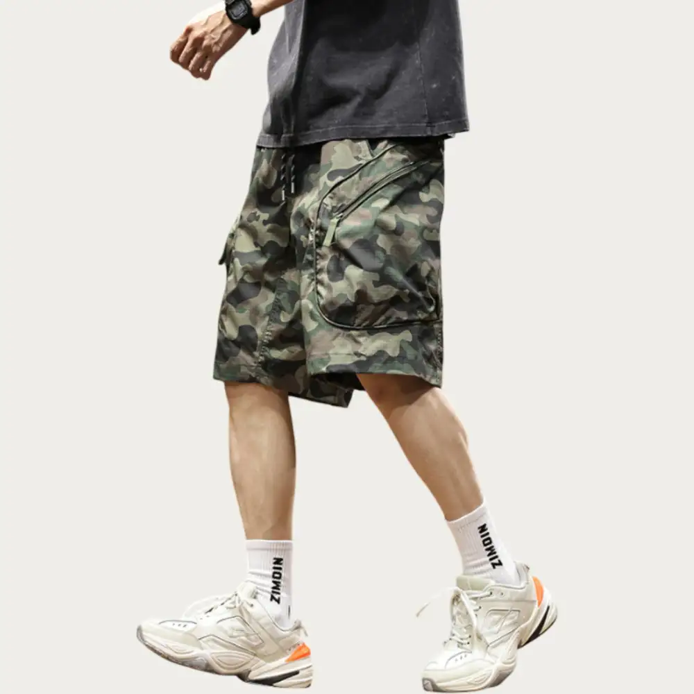 Drawstring Pocketed Lightweight Men's Cargo Shorts