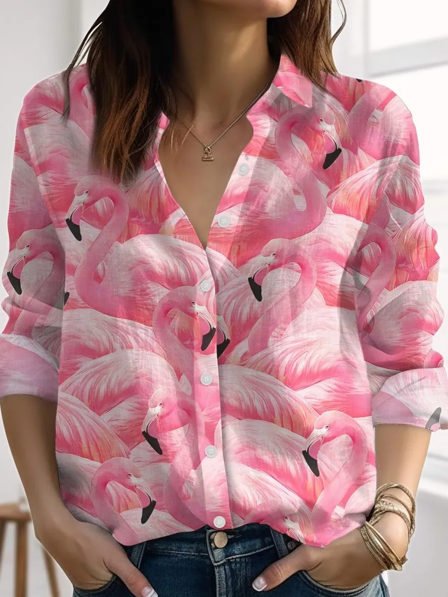 Flamingo Print Shirt