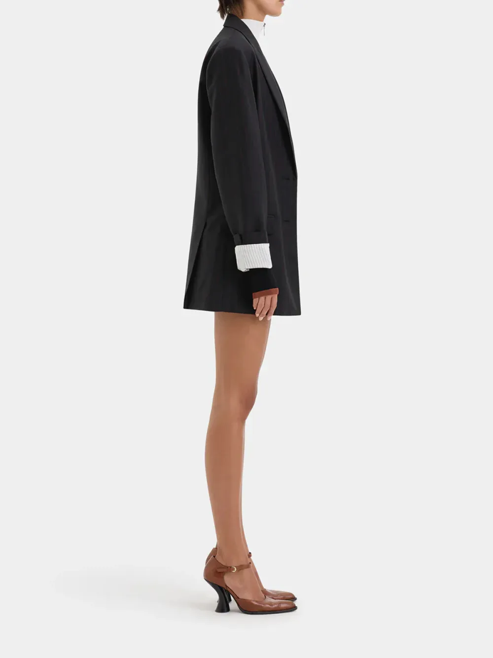 Casual Style Red Pinstripe Blazer