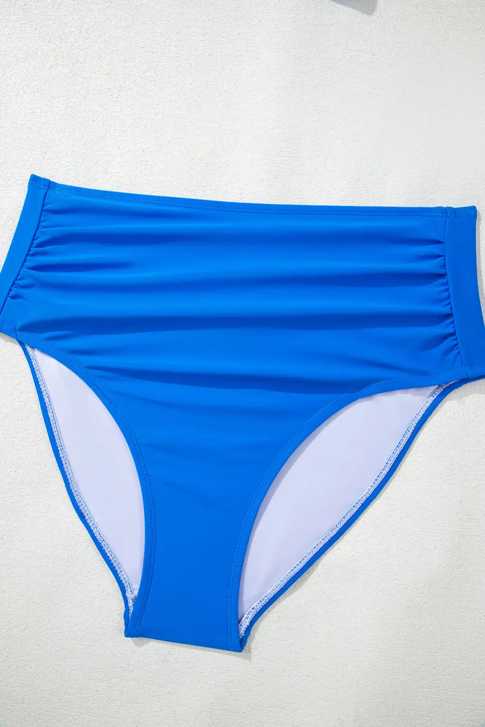 Blocked Pattern Square Neck Top Bikini Swim Set