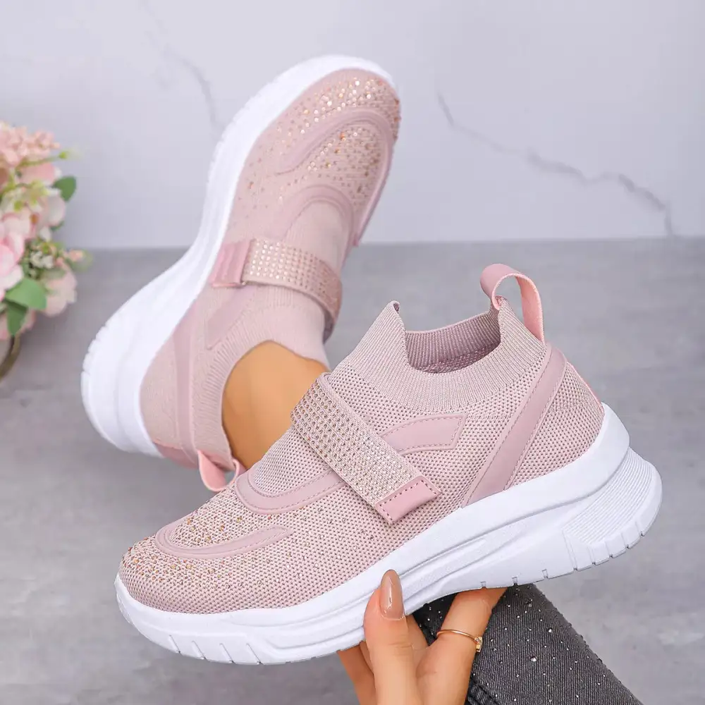 Round Toe Mesh Sneakers