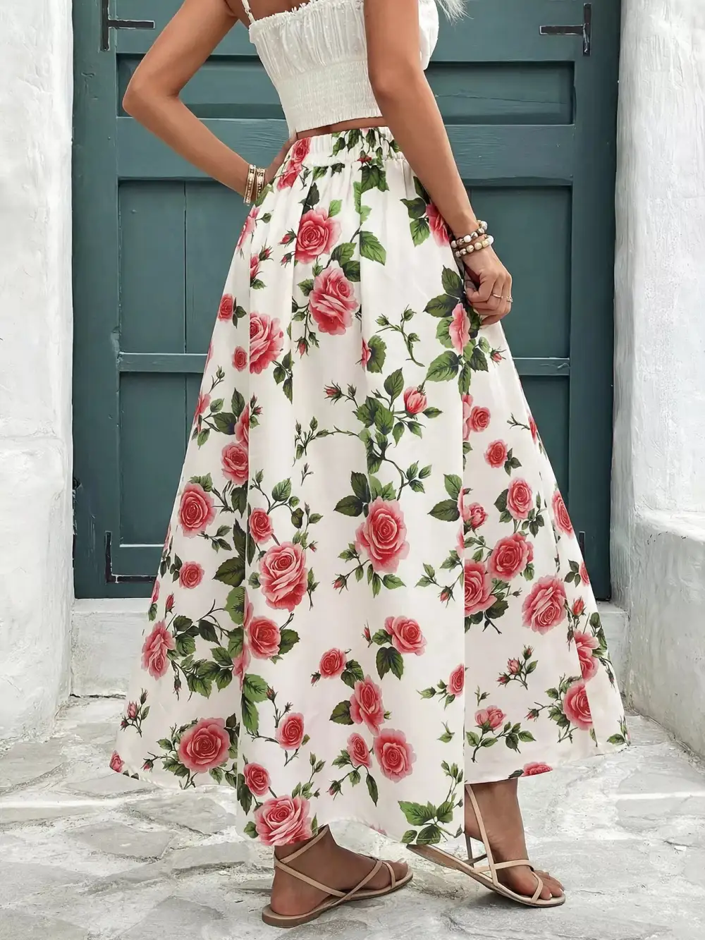 Graceful Printed Print Skirt