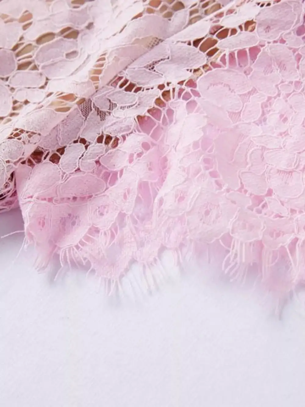 Lace Short Sleeve Mermaid Dress