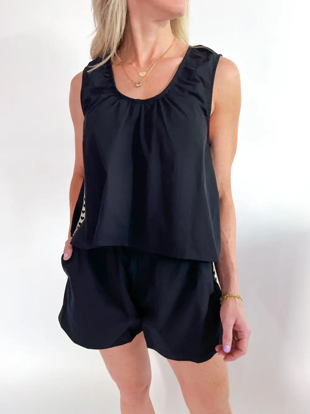 Cotton Ruched Two Piece Matching Set
