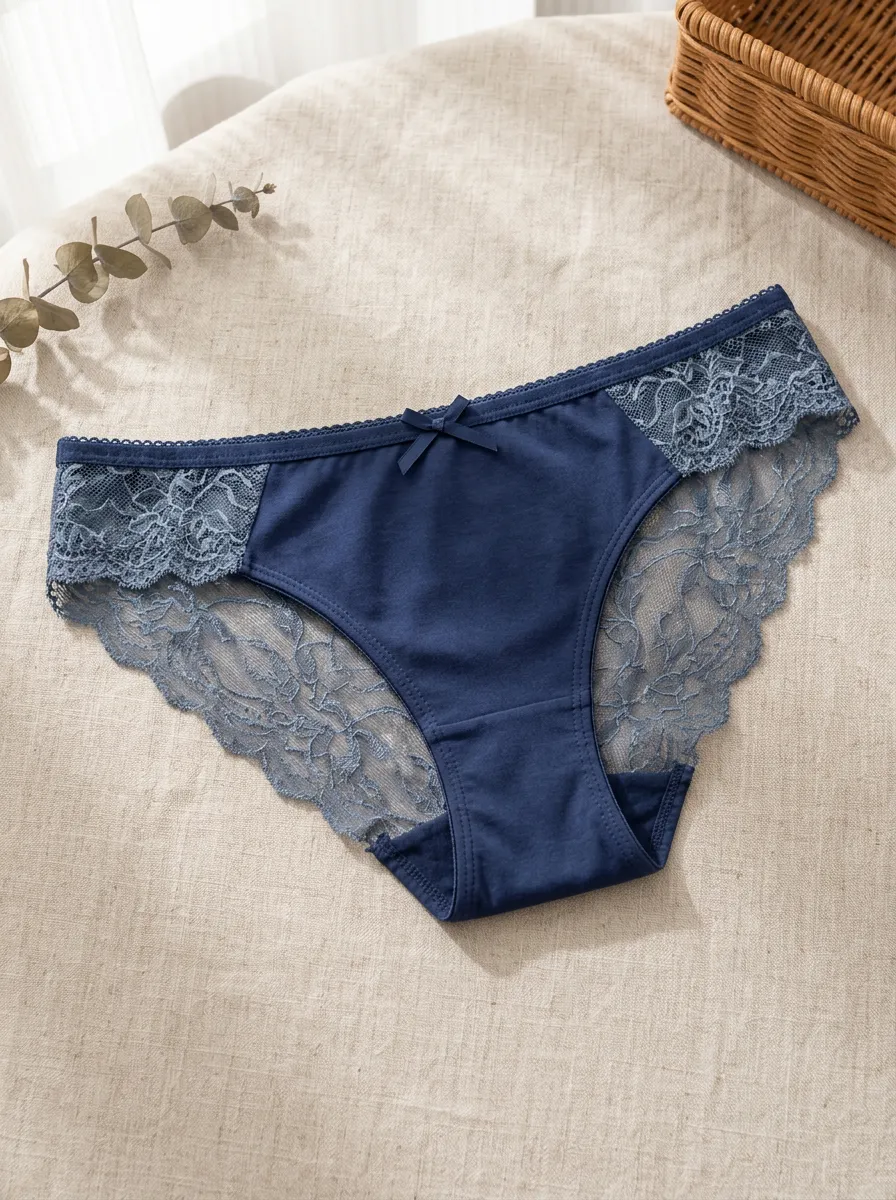 Women's Fresh Floral Lace Trimmed Panties