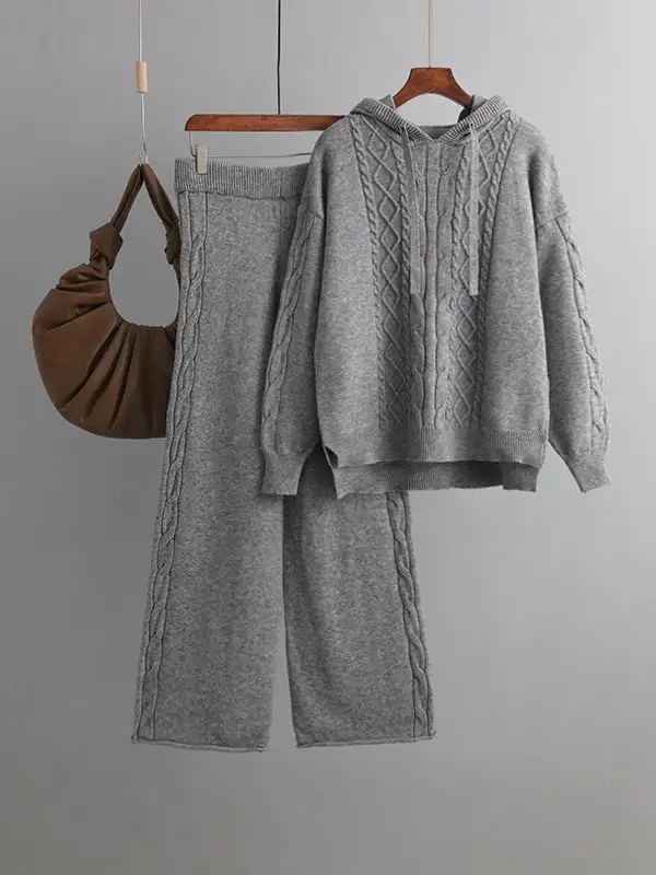 Relaxed Hooded Sweater And Pants Set