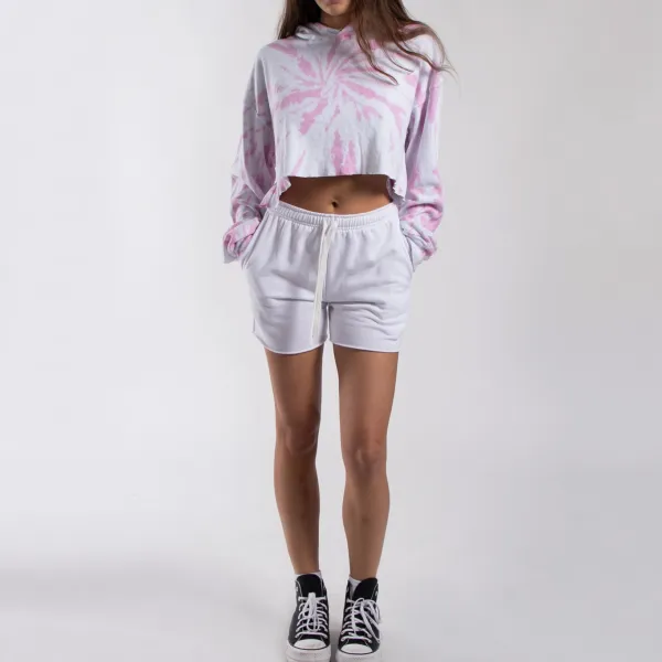 Women's Tie Dye Cropped Hoodie