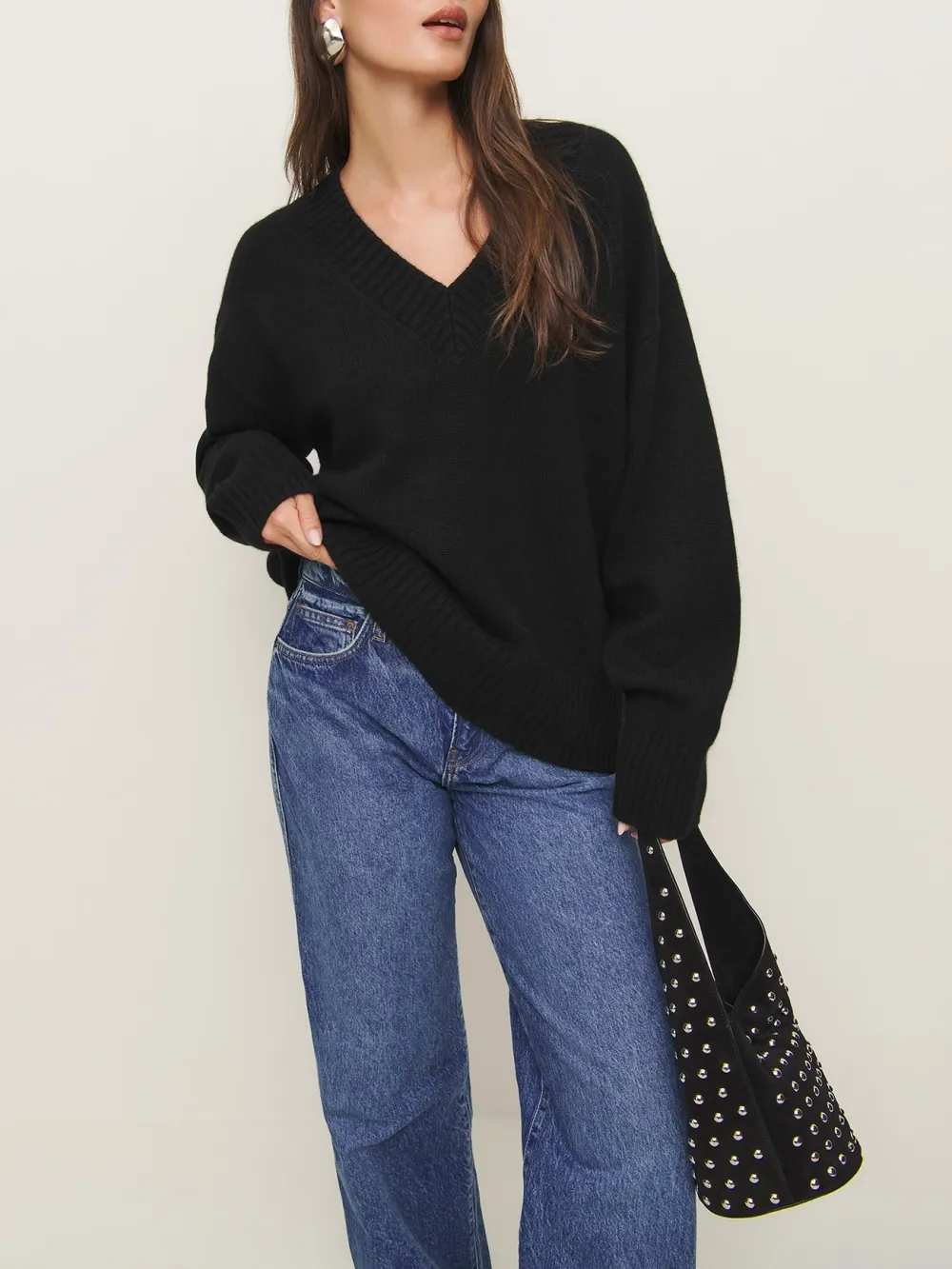 Classic V Neck Knit Sweater