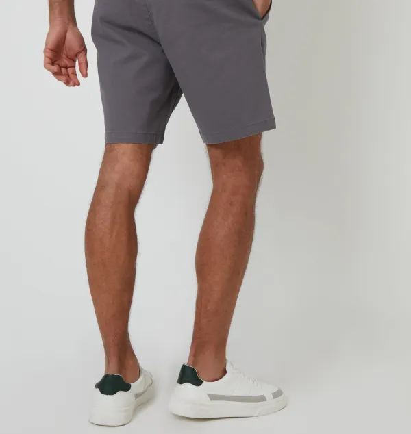 Men's Slate Gray Regular-Fit Stretch Chino Shorts