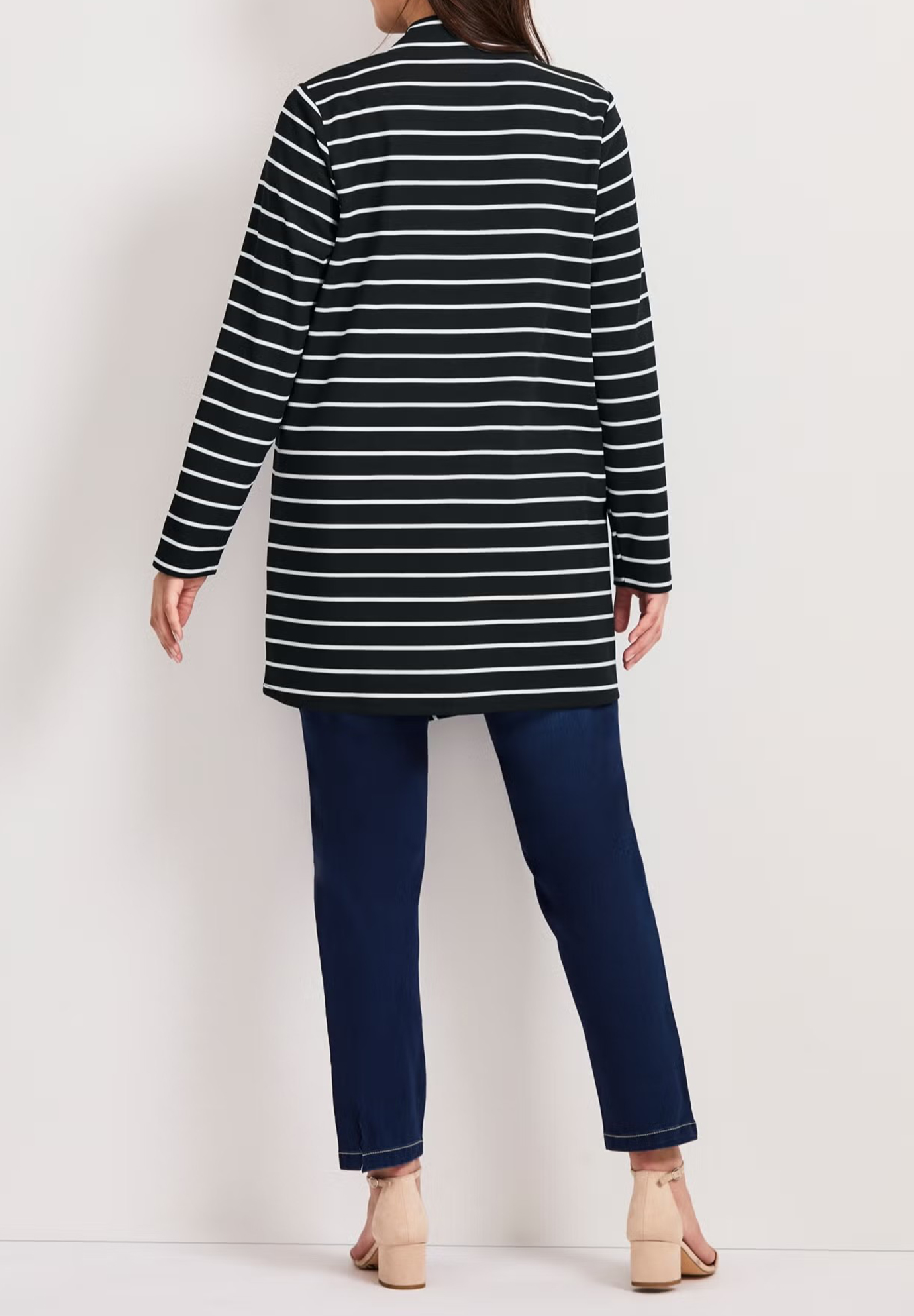 Long Sleeved Striped Cardigan