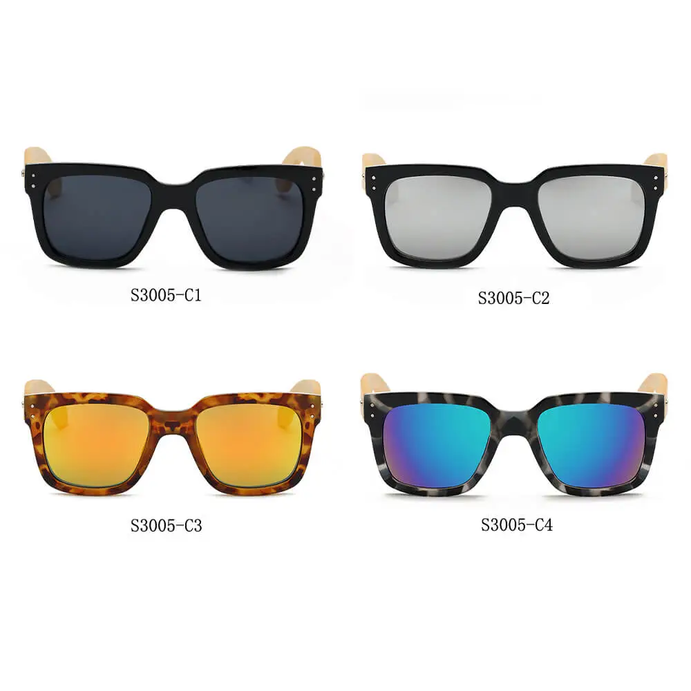 Terry Beaded Square Frame Sunglasses