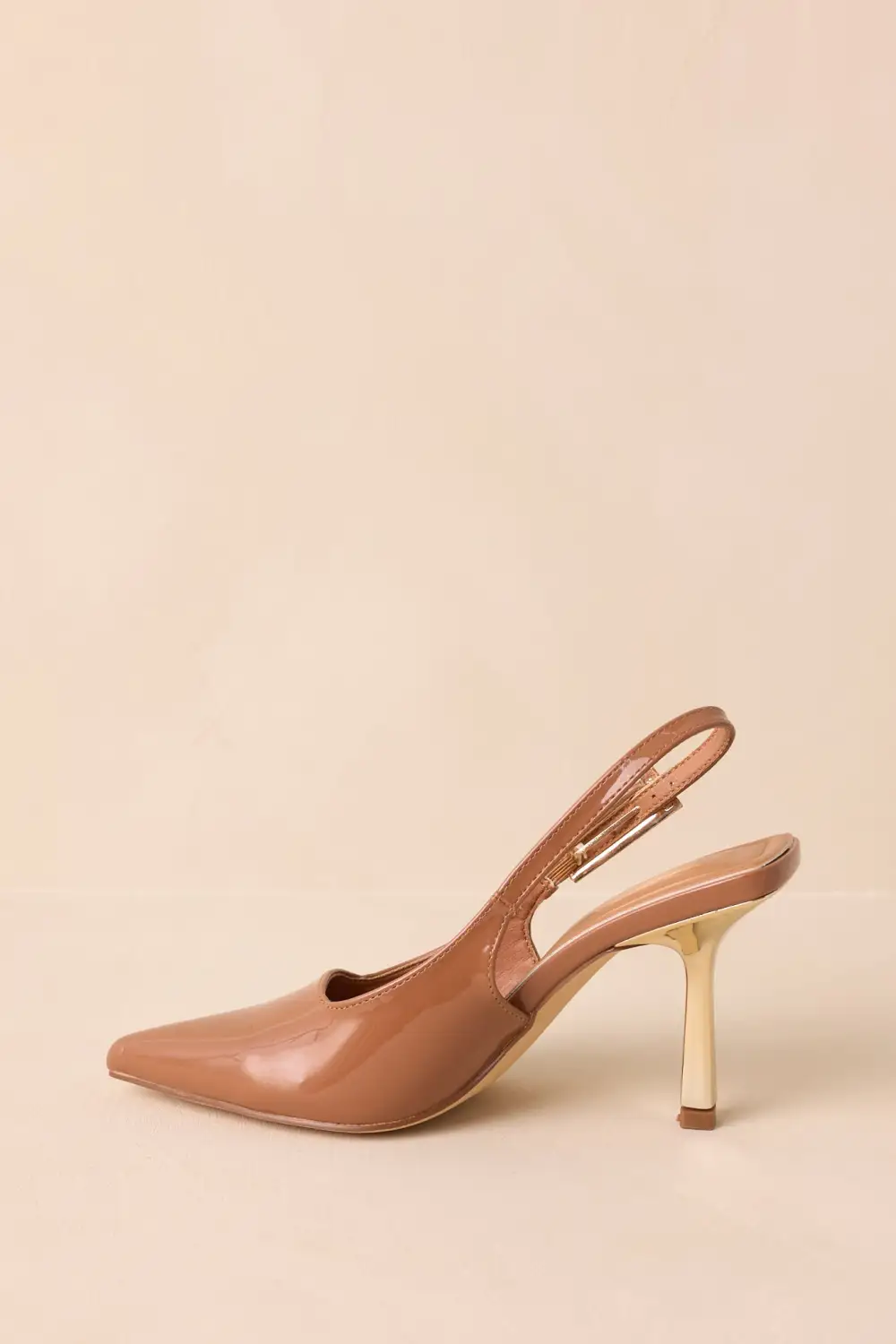 Refined Patent Pointed Toe Slingback Slingback Heels