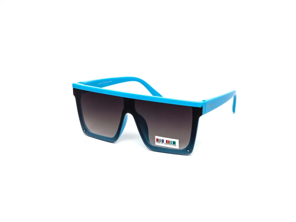 12-Pack Kids Oversized Shield Square Gradient Sunglasses