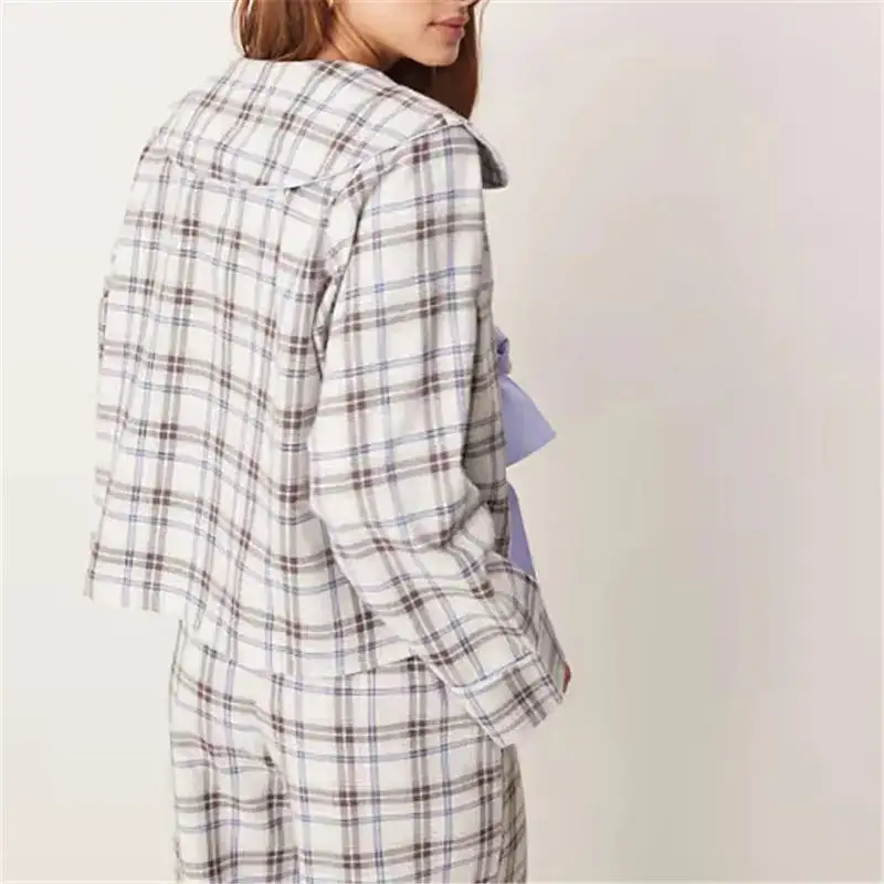 Long Sleeve Bow Tie Front Tops with Elastic Waist Pants Lounge Set