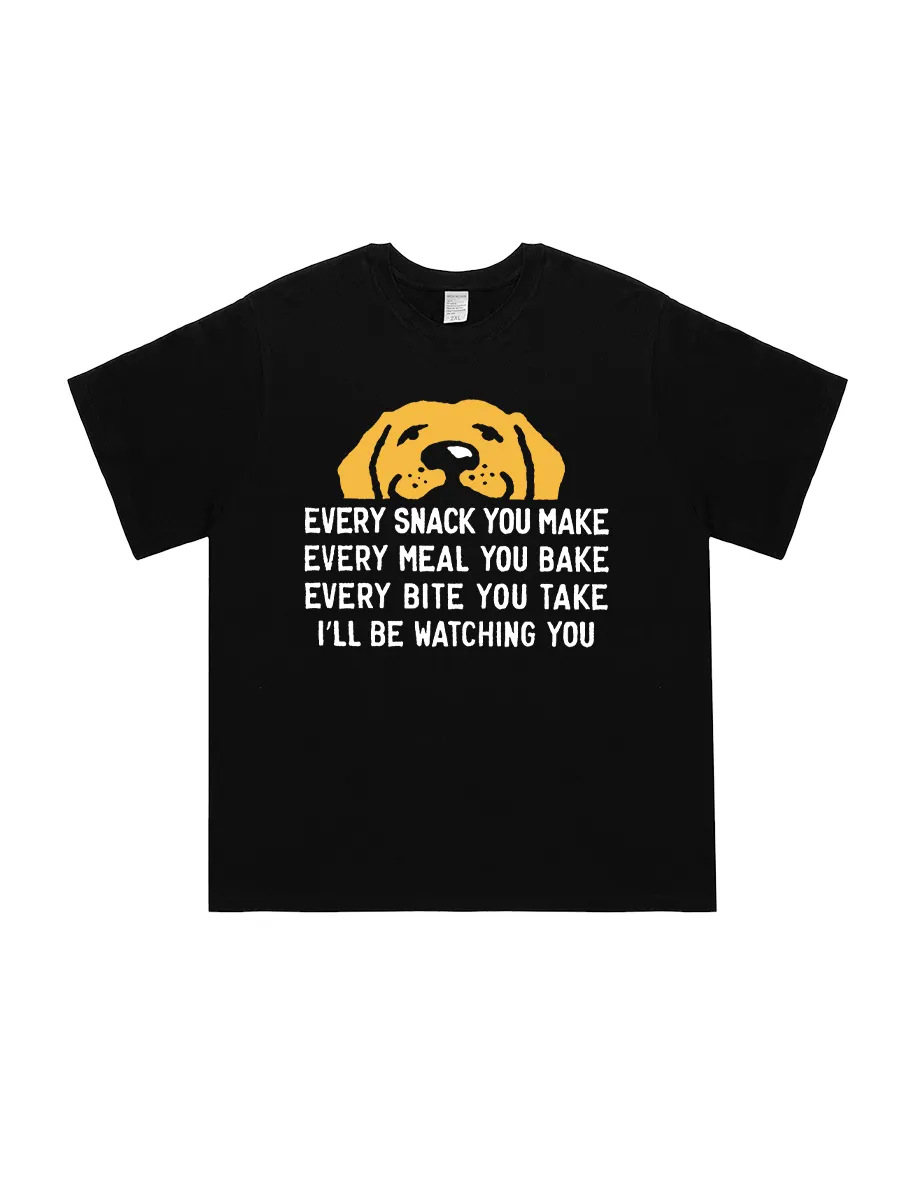 Women's Snack Watching Dog Graphic Tee