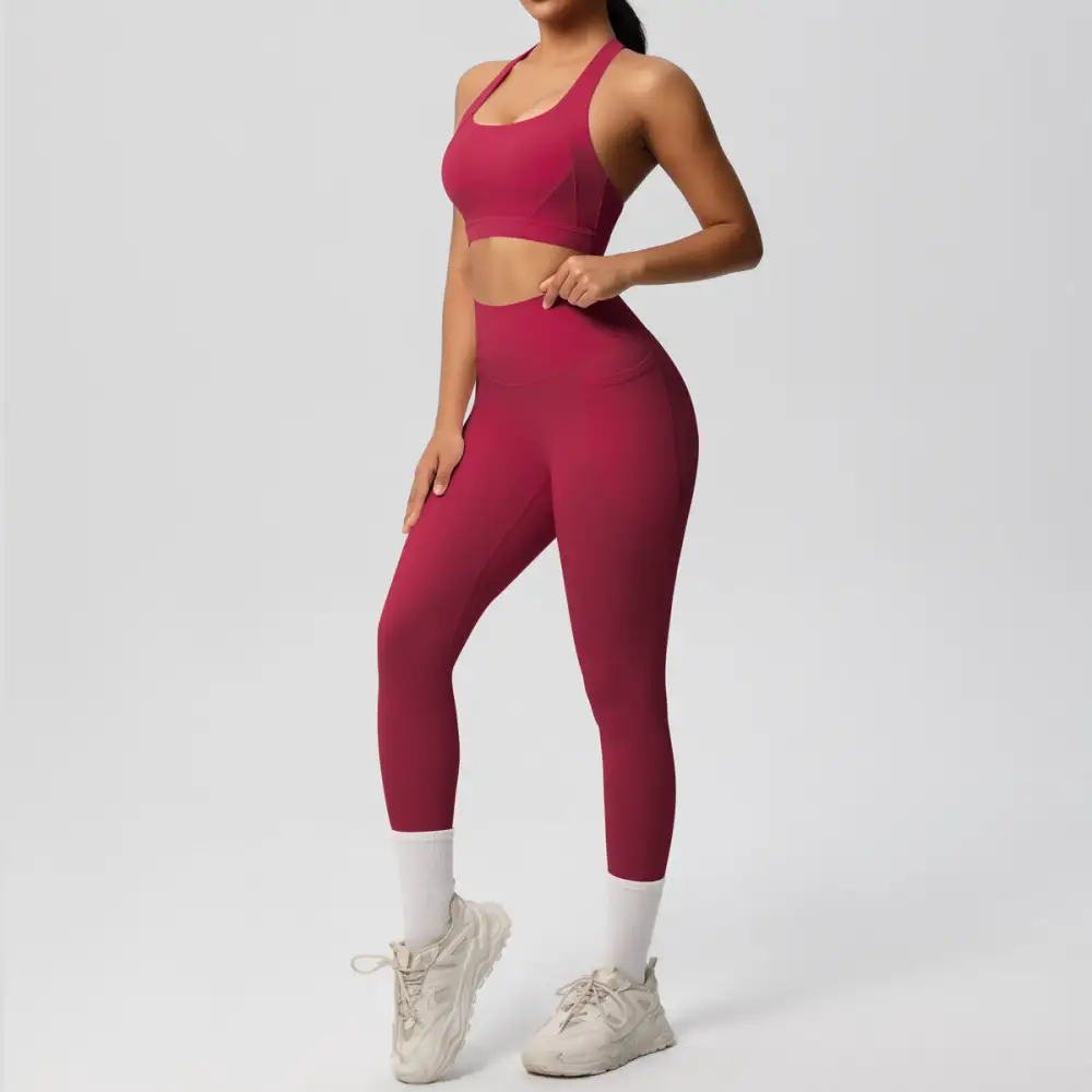 Backless Yoga Two-Piece Bra and Vest Active Set