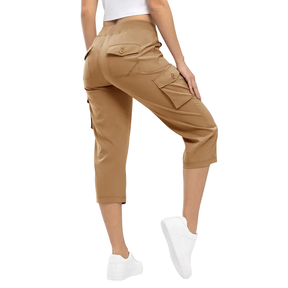 Women's Cargo Pants Plus Size Outdoor Lightweight Capris Casual Trip Loose Shorts