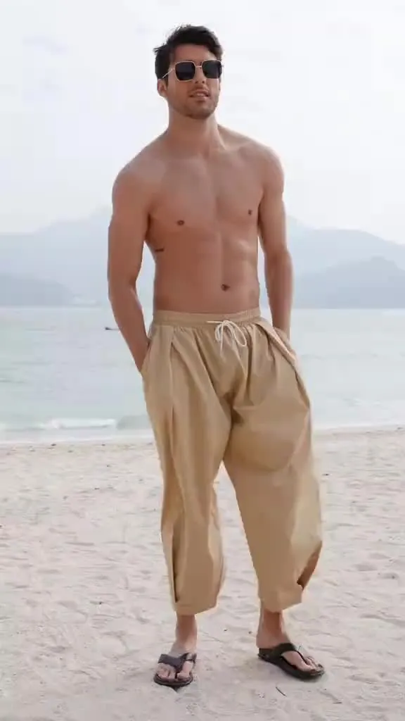 Men's Cotton Linen Harem Pants