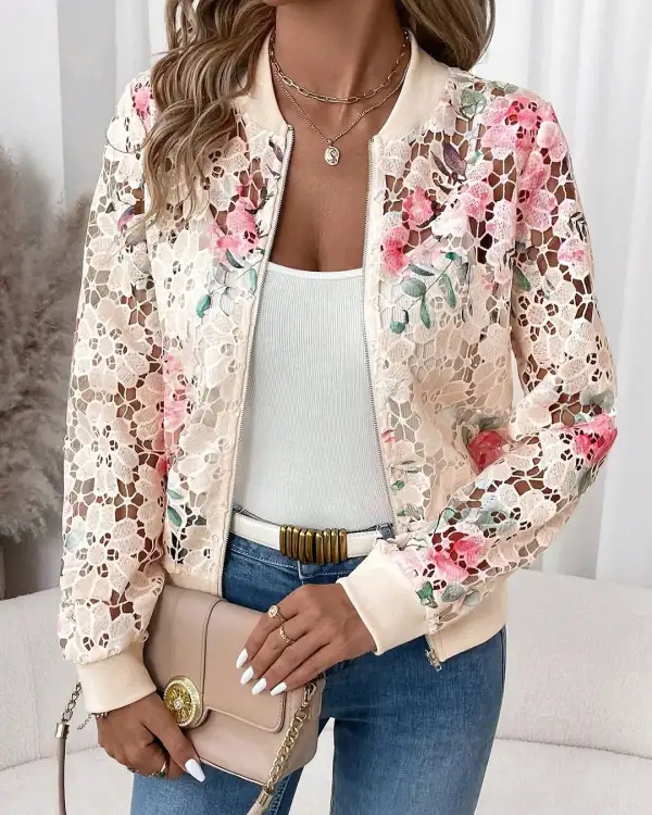 9PACK-Women's Fashion Lace Casual Jacket