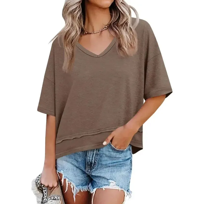 Women's Summer V-Neck T-Shirt