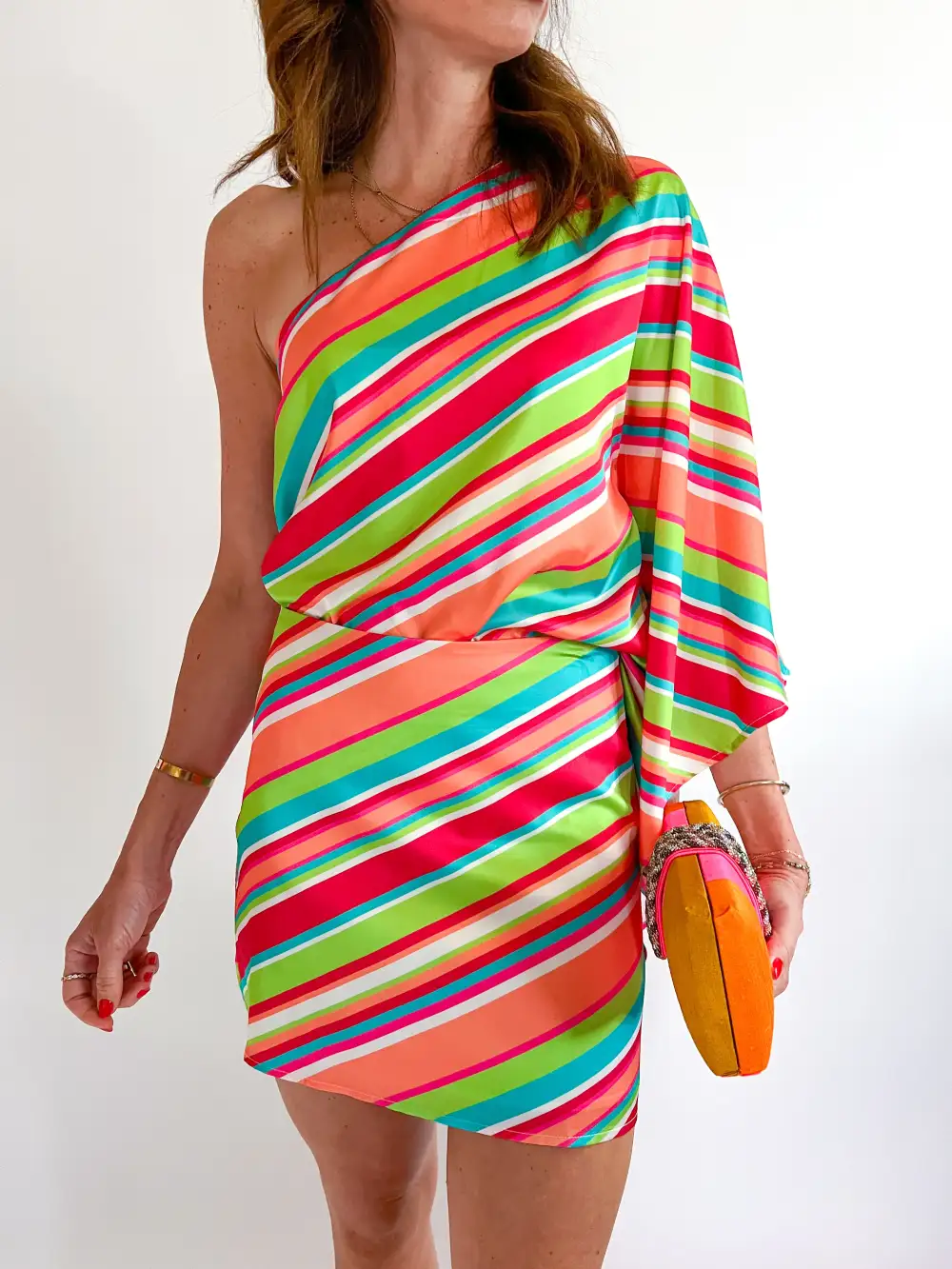 Striped Top And Skirt Set