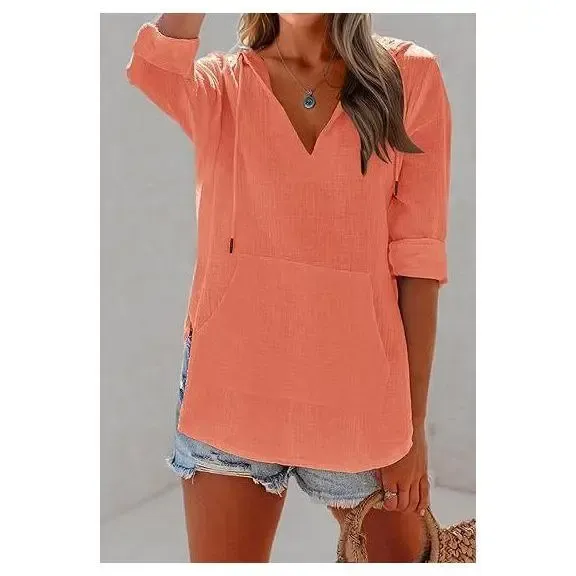 Women's Hooded Beach Cover Up Top