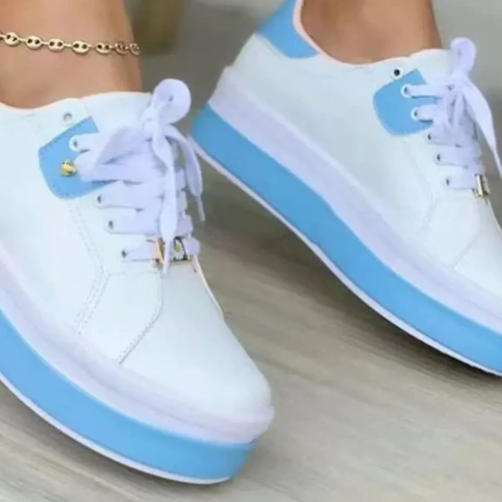 Refined Lace-Up Platform Sneakers