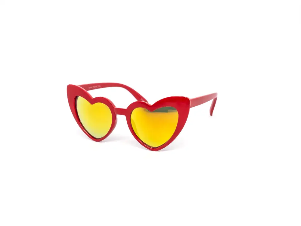 12-Pack Kids Heart Color Mirror Sunglasses
