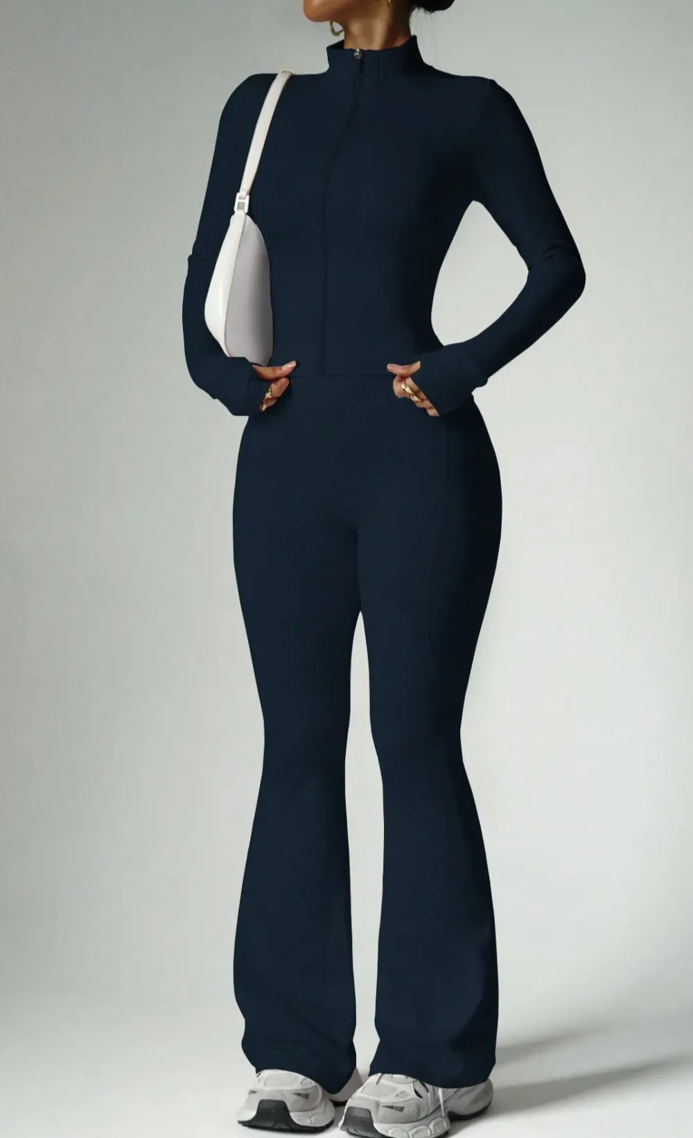 Long-Sleeve Yoga Two-Piece Top and Trousers Active Set