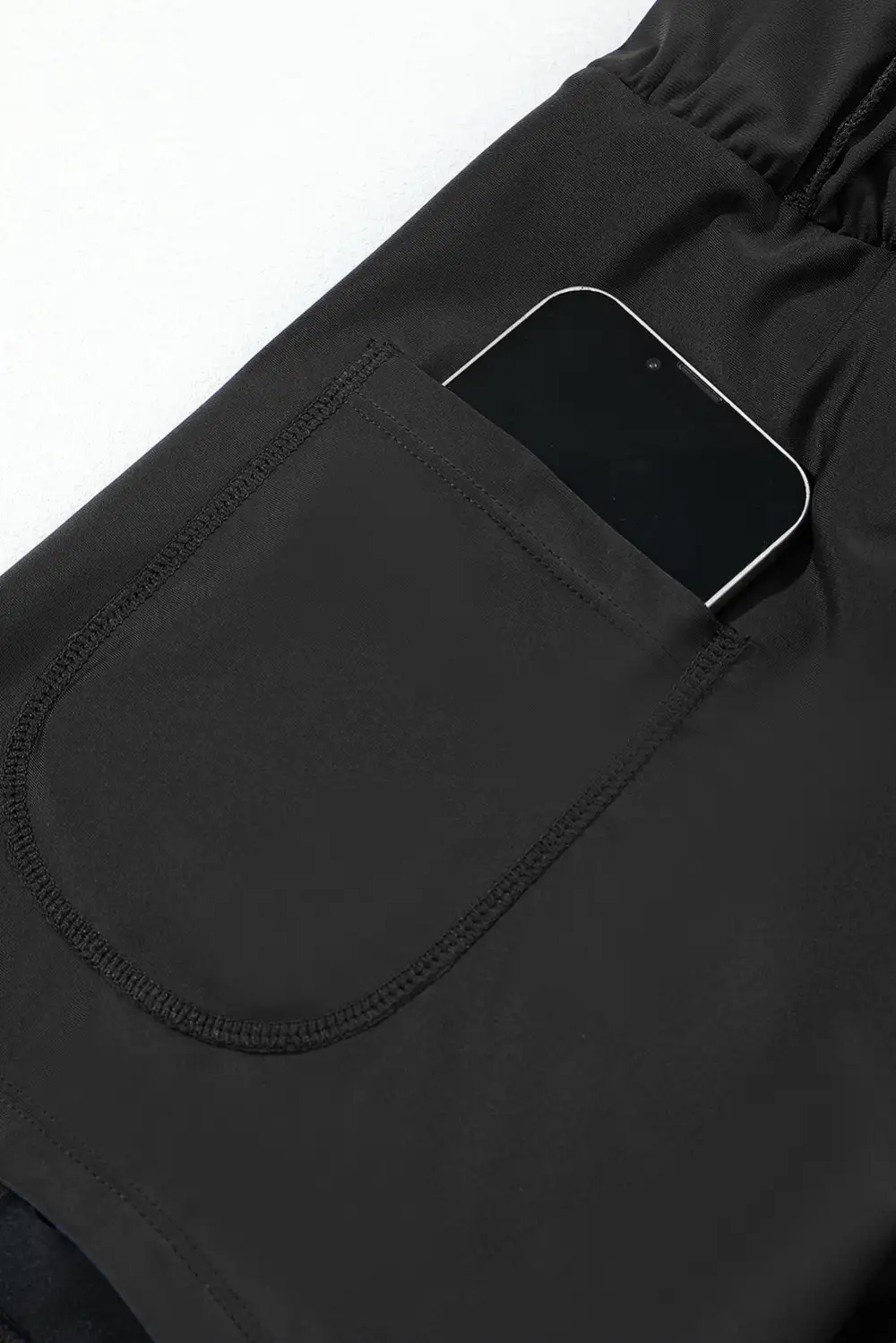 Pocketed Wide Waistband Swim Shorts