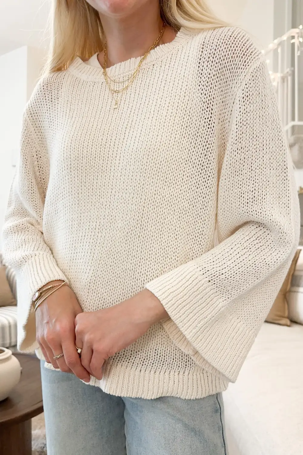 Relaxed Cut Soft Knit Sweater